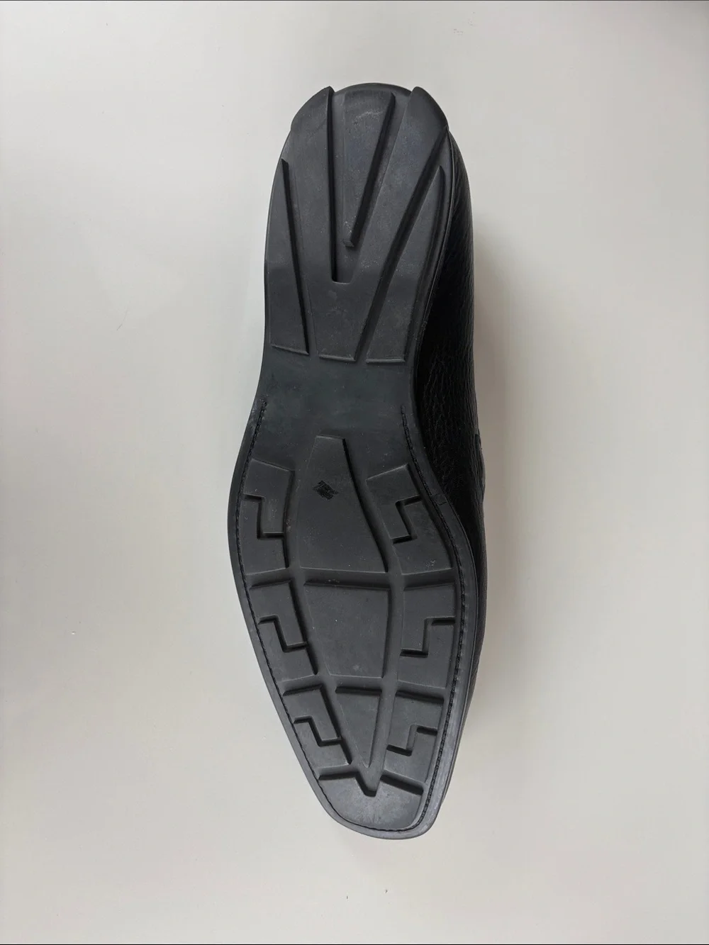 Versace Black Leather Loafers with Gold Medusa Hardware